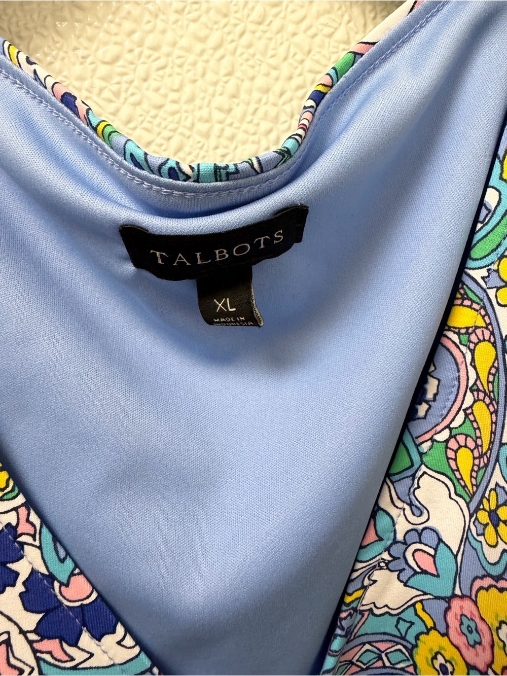 Talbots Blue Multicolor Paisley Midi Dress - Picture 3 of 3